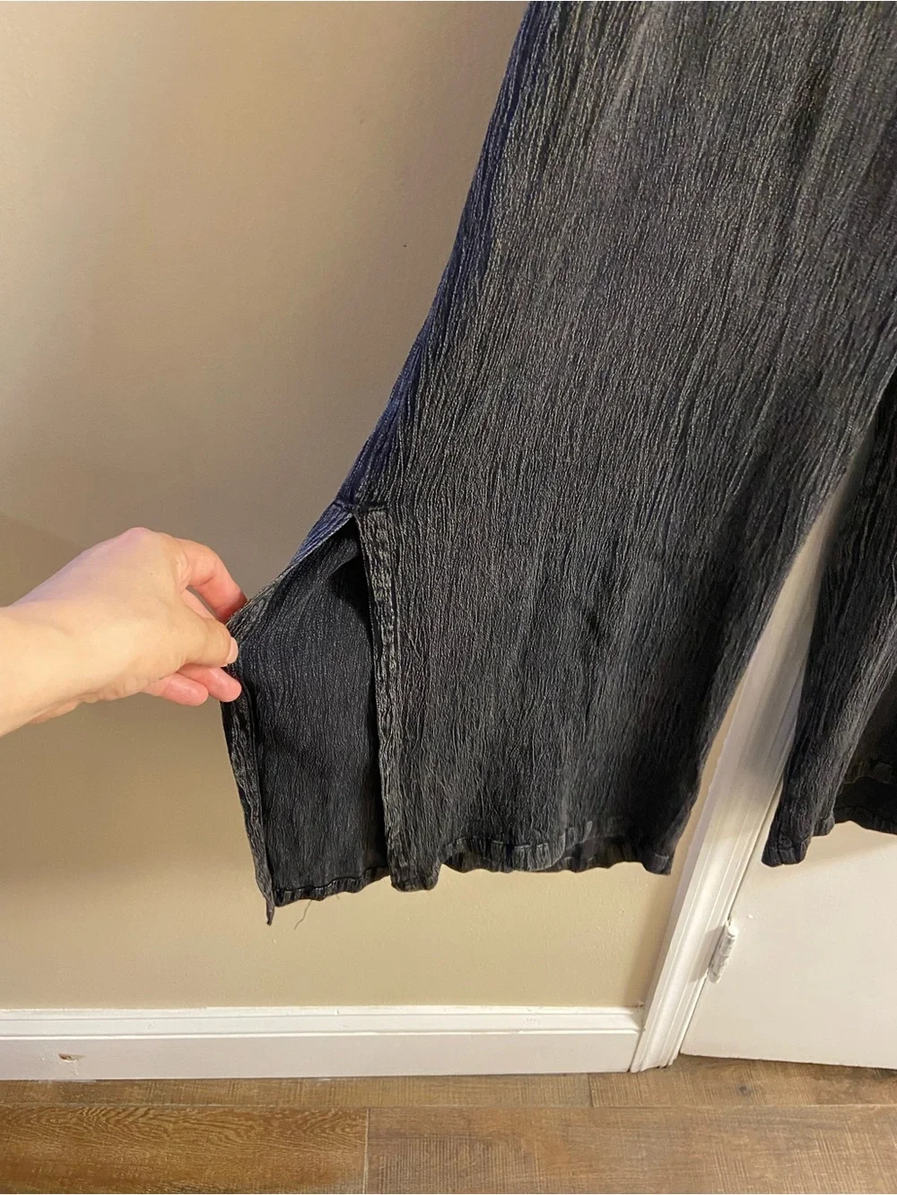 Soft Surroundings Heather Black Wide-Leg Pants 2X